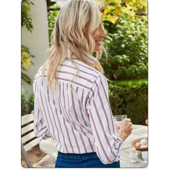Frank & Eileen Striped Button Down Shirt Top Womens Size S - Picture 1 of 11